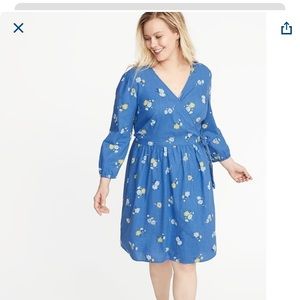 Sunflower wrap dress